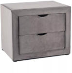 SIGNAL MEBLE ET-002 Velvet Bársony Éjjeliszekrény Szürke (SIG-ET002VSZ)