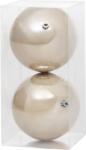 MagicHome Gömbök MagicHome Karácsony, 2 db, bézs, karácsonyfára, 12 cm