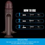  Felköthető dildó Ingen 9 enhanced set xs/s/m fekete 22 cm