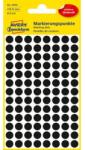 Avery-Zweckform Címkék, kerek, átmérő: 8 mm, AVERY ZWECKFORM, fekete, 416 címke/csomag, 4 ív