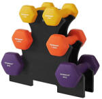 SONGMICS Kézi súlyzókészlet 6 darabos színes neoprém borítással 2 x 1kg, 2 x 1, 5kg, 2 x 2 kg (SYL69BK)