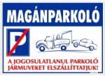 Piktogram Magánparkoló tábla 25X35 - nyomtassingyen