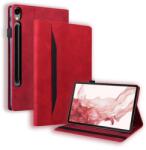  Husă FLATY cu clapetă pentru Samsung Galaxy Tab S10 Ultra / Tab S11 Ultra roșu