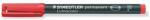 STAEDTLER Alkoholos marker, OHP, 0, 6 mm, STAEDTLER "Lumocolor® 318 F", piros (TS3182) - pritone