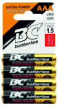 BC Batteries Extra Power Mikro Tartós Alkáli Elem AAA (LR03) B4