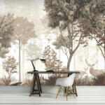 Wallvision Szarvasok a ködös erdőben fotótapéta 312x219cm