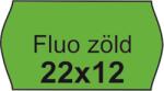  Árazószalag, 22x12 FLUO zöld (IS2212FZ) - officesprint