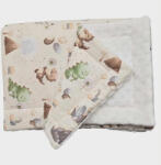 Vaganza 2 részes Bébi ágyneműgarnitúra 70x90 - Drapp dínók-Krém wellsoft (5999120540402)