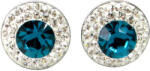 APHRODITÉ bedugós fülbevaló - 14 mm (blue zircon zöld-crystal) (2023053103)