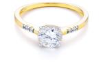 SAVICKI Inel de logodnă SAVICKI: aur bicolor, cu zirconiu - savicki - 3 404,00 RON