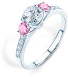 SAVICKI Inel de logodnă Dream: aur alb, safir alb - savicki - 9 310,00 RON
