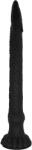 STD Dildo Anal Snake Venom cu Ventuza, Silicon Lichid, Negru, 42 cm