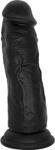 Guilty Toys Dildo Realist Louis cu Ventuza, Silicon Lichid, Negru, 17.1 cm, Guilty Toys Dildo