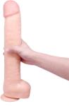 STD Dildo Realist Boggie cu Ventuza, PVC, Natural, 41.5 cm Dildo