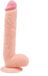 STD Dildo Realist Storm cu Ventuza, PVC, Natural, 27 cm Dildo