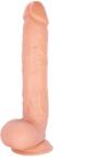 STD Dildo Realist Sam cu Ventuza la Baza, TPE Premium, Natural, 28.2 cm Dildo
