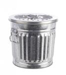 Bizzotto Cos gunoi zinc argintiu London 22x18.5x21.5 cm (0152112deco) Cos de gunoi