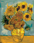 iPicasso Set pictura pe numere, cu sasiu, Floarea soarelui - Van Gogh, 40x50 cm (PC4050267)