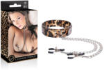Nmc Leopard Frenzy Collar With Nipple Clamps