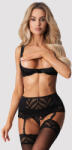 Obsessive Lecille 3-pcs crotchless set - L/XL