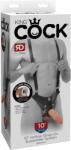 Pipedream 10" Hollow Strap On Suspender System Light/Black
