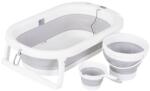 Chipolino Комплект 3 в 1 Chipolino - Сгъваеми вана, кофа и съд за поливане, Bubble Spa, сив (VKBSP0251GY)
