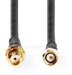 Nedis SMA kábel apa | anya | Aranyozott | 50 Ohm | Kettős árnyékolású | 5, 00 m (CSGL02400BK50) (CSGL02400BK50)