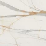 merystyle Öntapadós imitációs falmatrica/tapéta 60x60 cm - 6 db/csomag - Fehér alapon barna-szürke márvány minta (5951)