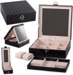 Verk 01456 Ékszerdoboz tükörrel, fekete (27332)