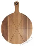  Orion pizza vágódeszka, akácfa nyél, 32 cm átm