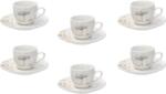 Tognana MADISON POESIA kávéscsészekészlet csészealjjal, 6 db, 80 ml (MC085015787)