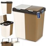 Orion Kétrekeszes 2 rekeszes osztott szelektív hulladékgyűjtő kosár 2x20L (731258)