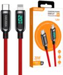 KAKU Kakusiga KSC-599 USB Type-C Apa - Lightning Apa Adat és Töltő Kábel - Piros 1.2m (KSC599LRD)
