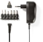 Nedis ACPA001 univerzális hálózati adapter, állítható 3V-12V DC 1A, 1, 8m, 6 cserélhető adapter fej, 12W, fekete (ACPA001) - oneclick