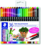 STAEDTLER Перманентни маркери Staedtler Design Journey , двувърхи, 36 цвята (27372-А)
