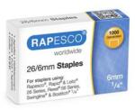 Rapesco Tűzőkapocs, 26/6, horganyzott, RAPESCO, 1000db/doboz (S11661Z3) - tonerpiac