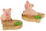  Dekoráció malac patkóval poly 4x3, 5x3, 2cm rózsaszín, arany 2 féle 1db, figura nem választható