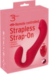 You2Toys Strapless - rádiós, felcsatolható vibrátor (piros) (NK05555500000)