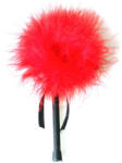 Secretplay 100% Fetish Marabou cirógató rövid nyéllel - piros