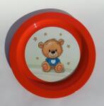 Tvar Gyermek tányér - Piros medve