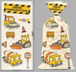  Sütemény zacskó, celofán, útjavító jármű, 12, 5× 27cm, 12 db (T090557)