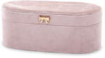 Art-Pol Venus design púder rózsaszín ovális osztott ékszertartó ládika tükrös fedéllel 13, 5x25, 5x9, 5cm (144862)