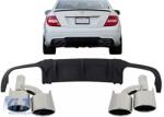 KITT Lightning LED Első lámpa Mercedes C-osztály W204 S204 (2007-2010) modellekhez, fekete, dinamikus irányjelző (HLMBW204BLED)