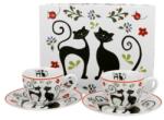 Duo Gift Porcelán kávés csésze szett 110ml - Etno Cats