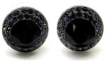 APHRODITÉ bedugós fülbevaló - 12 mm (graphite-jet fekete) (2025020109)