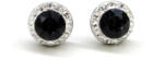 APHRODITÉ bedugós fülbevaló 8 mm (jet fekete-crystal) (2021041410)