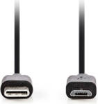 Nedis Cablu USB 2.0 USB-C masculin - micro USB-B 60W Negru 1m CCGL60750BK10 Bulk (CCGL60750BK10)