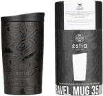 Estia Home Art Travel Mug Save The Aegean Reciclabil Pahar Termos Oțel Inoxidabil Fără BPA 350ml Noir Echo 01-25588 (01-25588)
