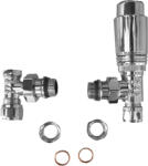 Ths Thermostyle Set robineti radiator tur retur coltari Cayman cromati 1/2 x 16 mm + 1/2 x 15 mm (3800154029912)