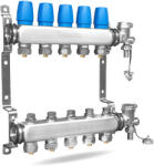 Einstal Set distribuitor inox 5 circuite teava pex 17x2 pentru calorifere complet echipat (41689307943)